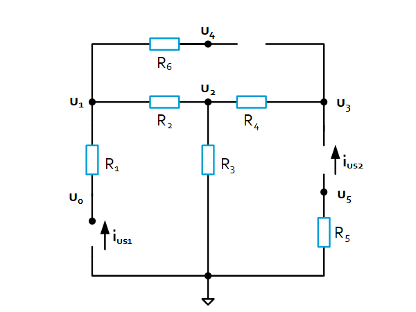 Circuit with voltage- by neglecting sources